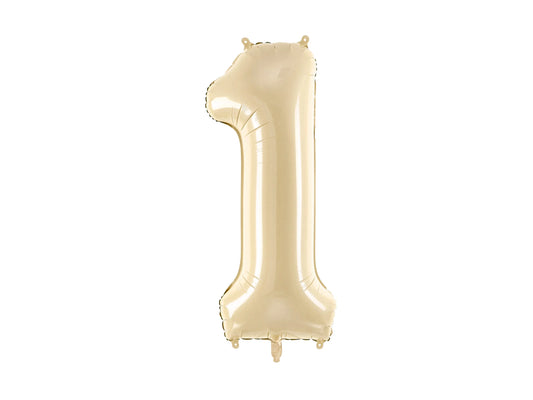 Beige Number Balloon 0-9