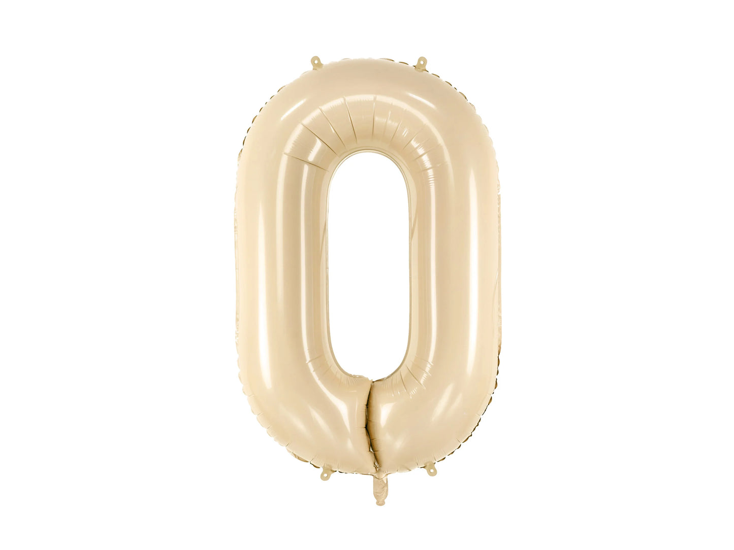Beige Number Balloon 0-9