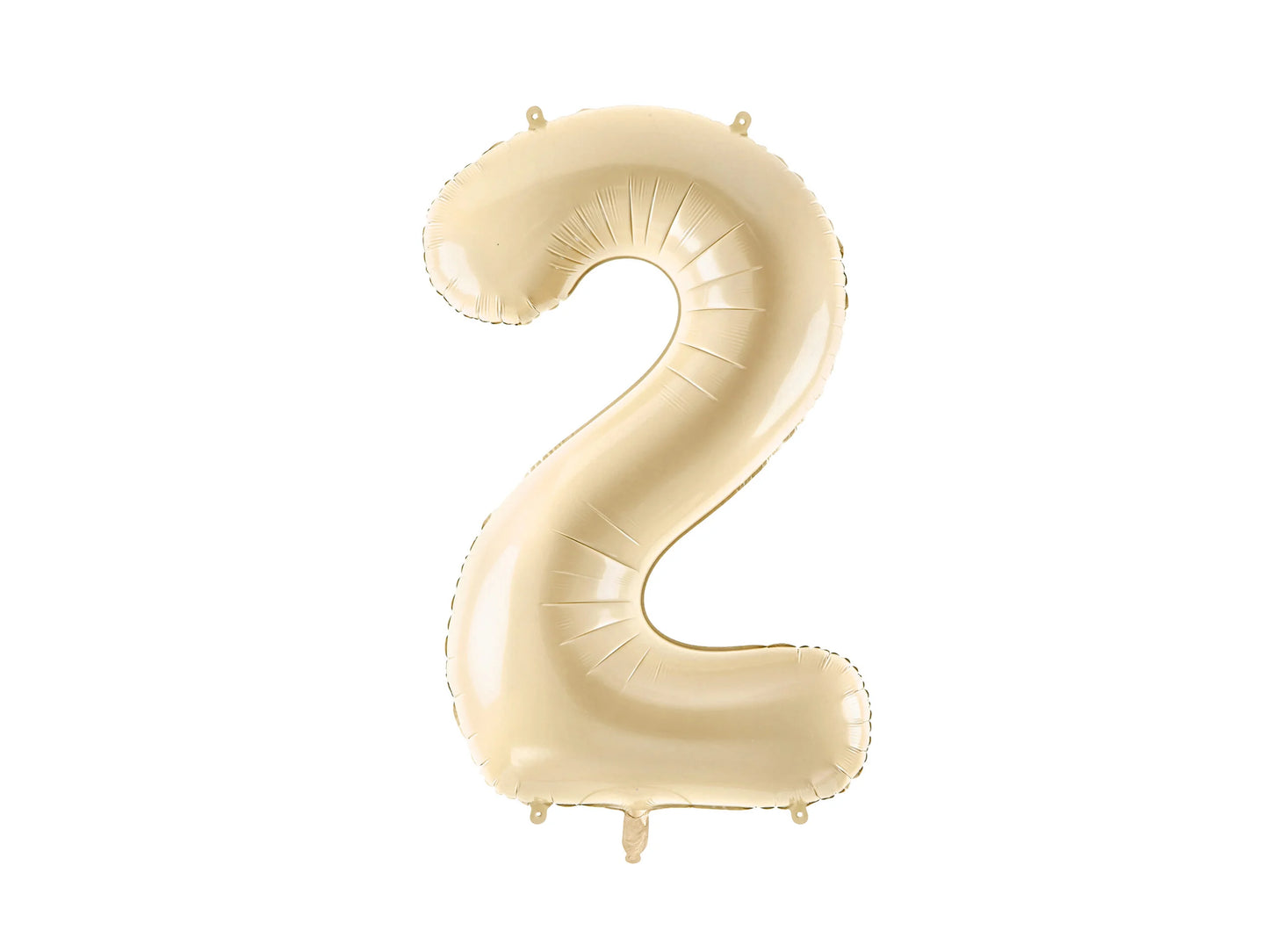 Beige Number Balloon 0-9