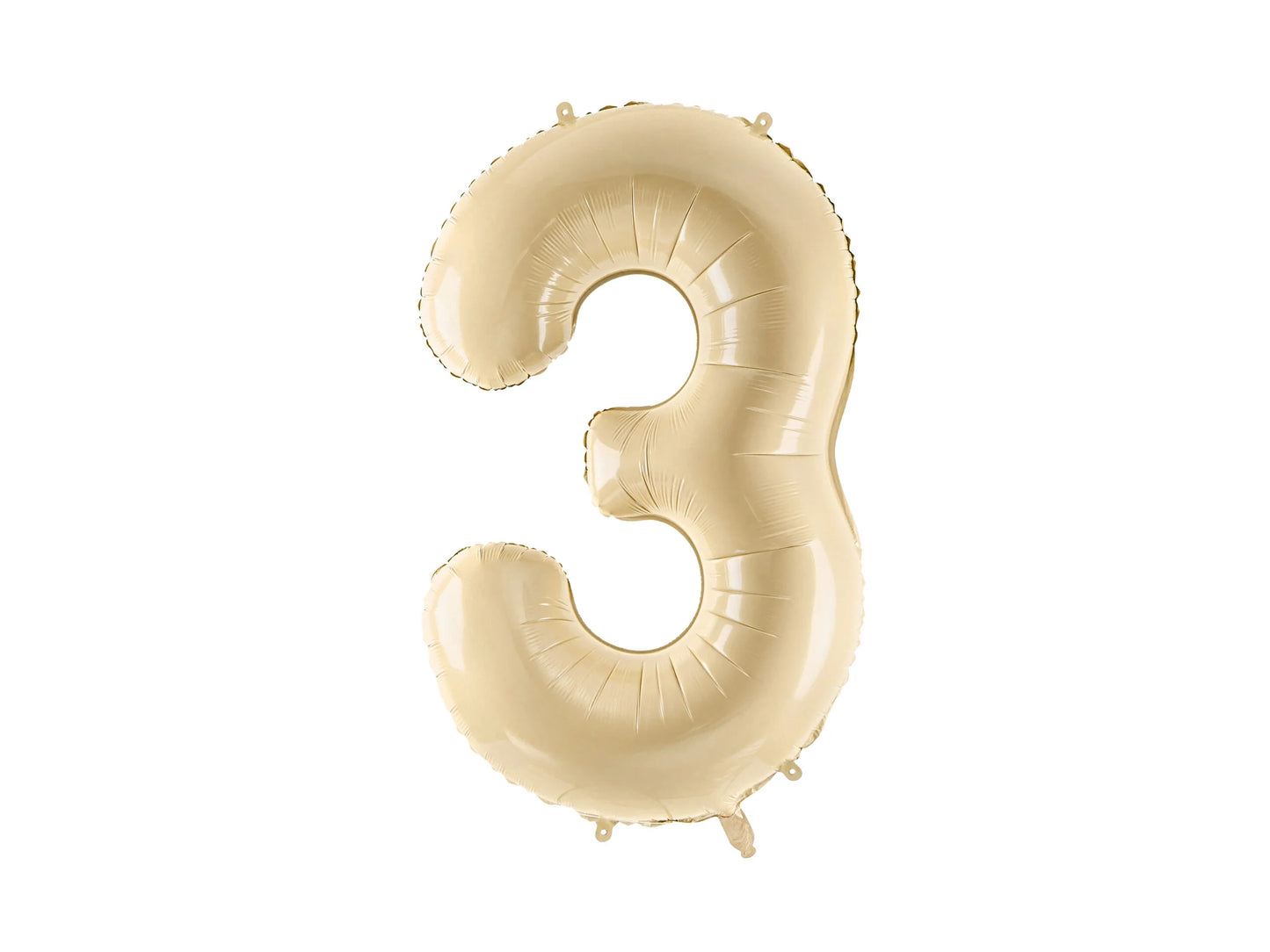 Beige Number Balloon 0-9