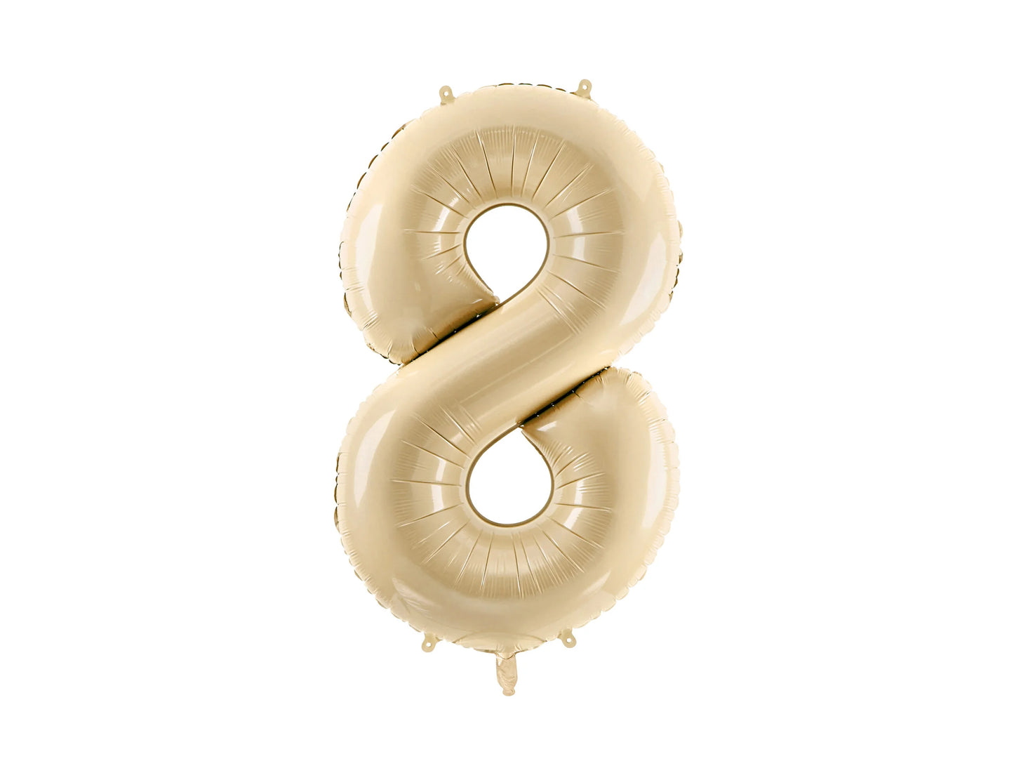 Beige Number Balloon 0-9