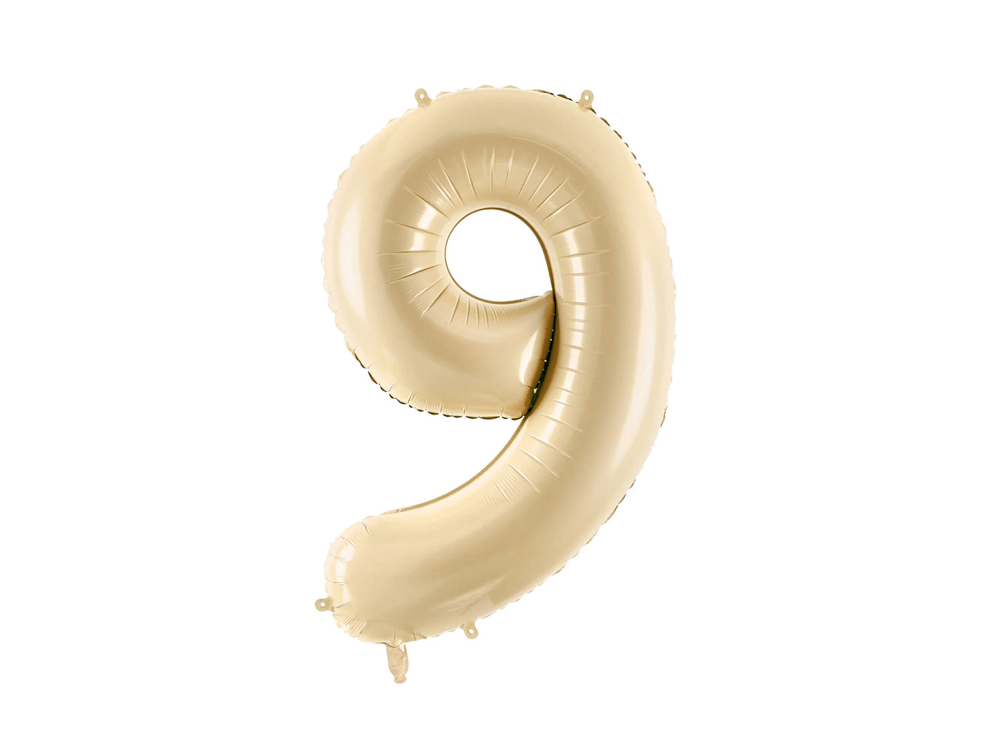 Beige Number Balloon 0-9