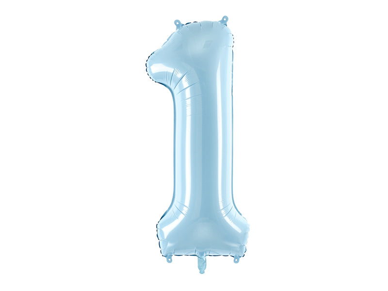 Light Blue Number Balloon 0-9