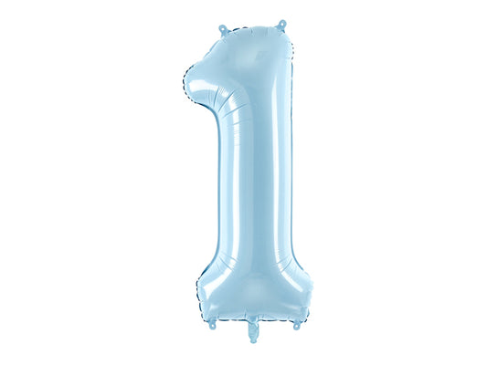 Light Blue Number Balloon 0-9