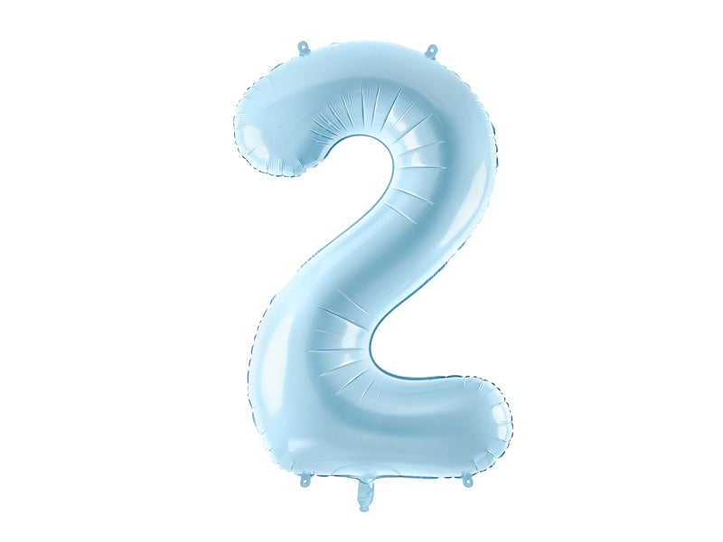 Light Blue Number Balloon 0-9