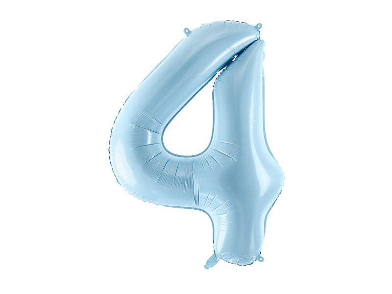Light Blue Number Balloon 0-9