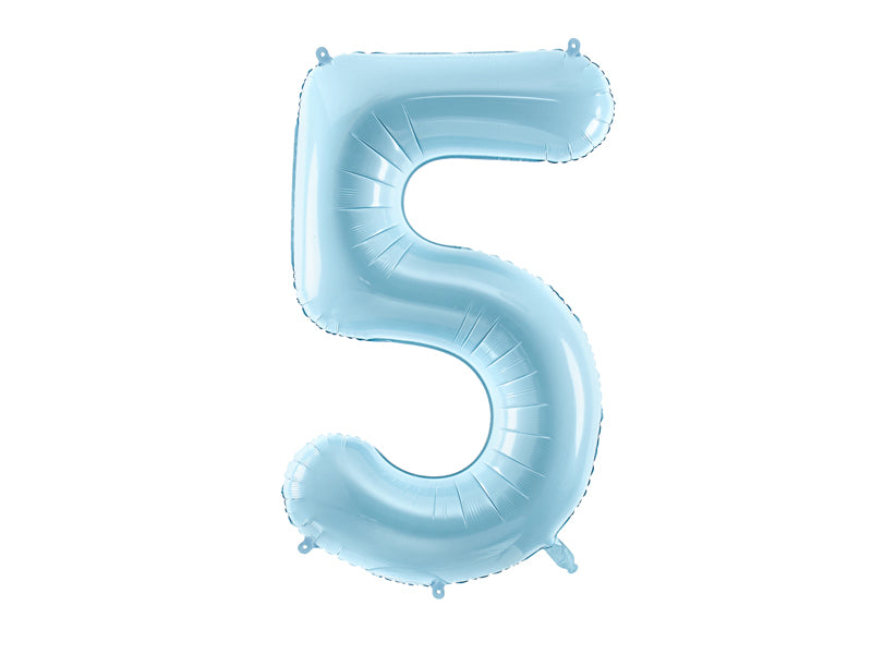 Light Blue Number Balloon 0-9
