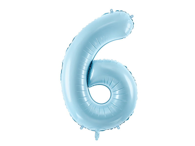 Light Blue Number Balloon 0-9