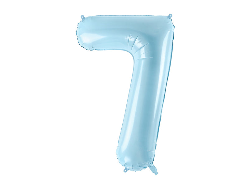 Light Blue Number Balloon 0-9
