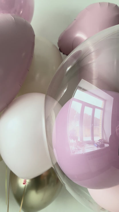 Elegant Heart & Bubble Birthday Set
