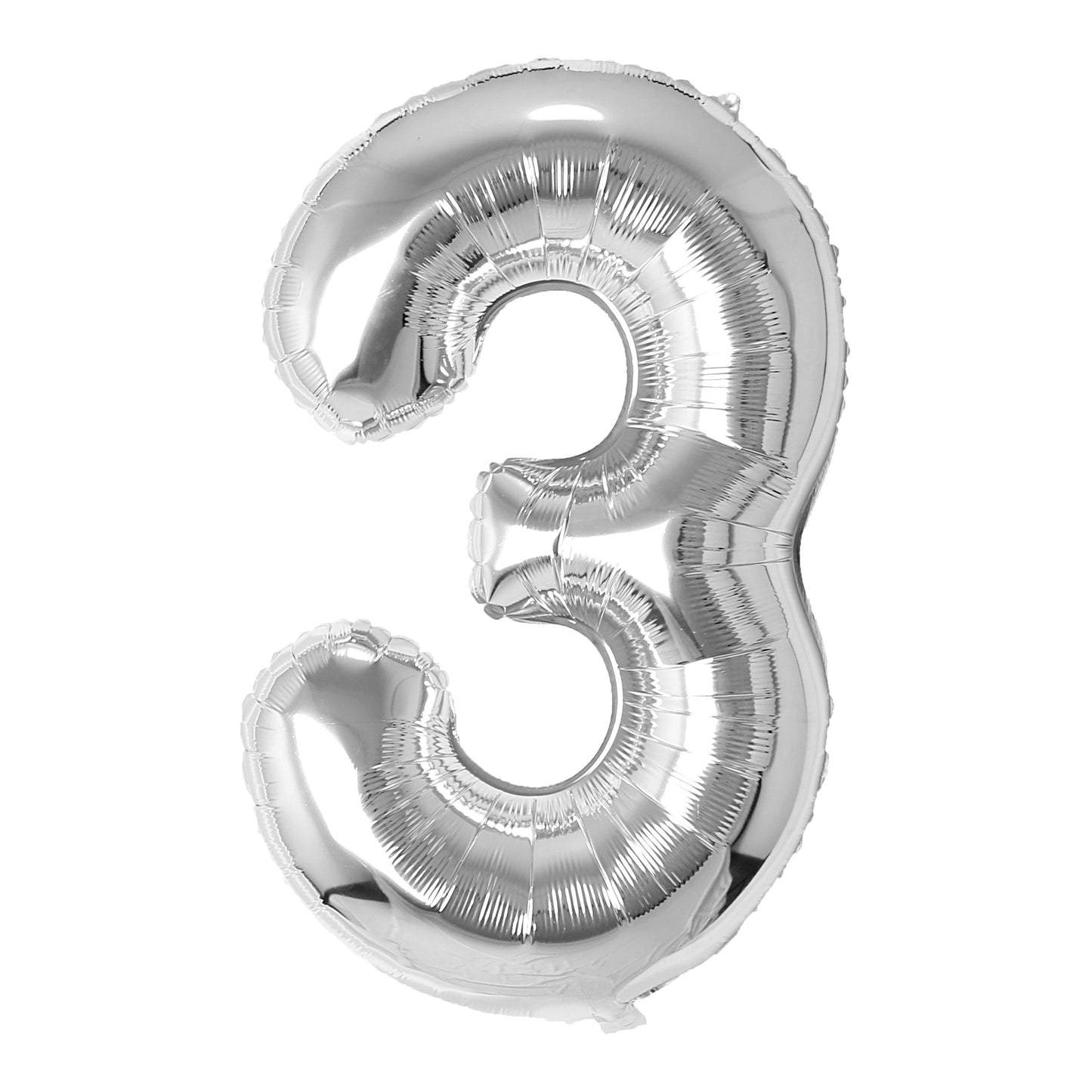 Silver Number Balloon 0-9