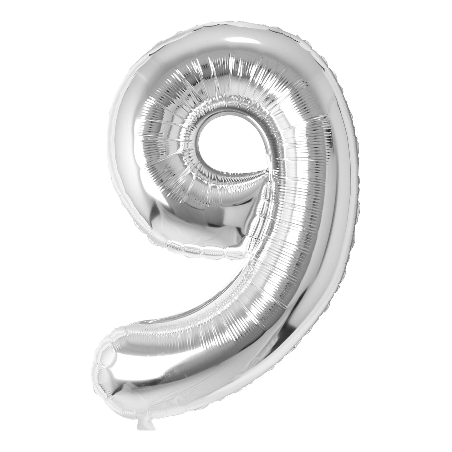 Silver Number Balloon 0-9
