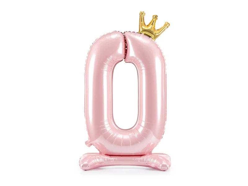 Pink Standing Number Balloon 0-9