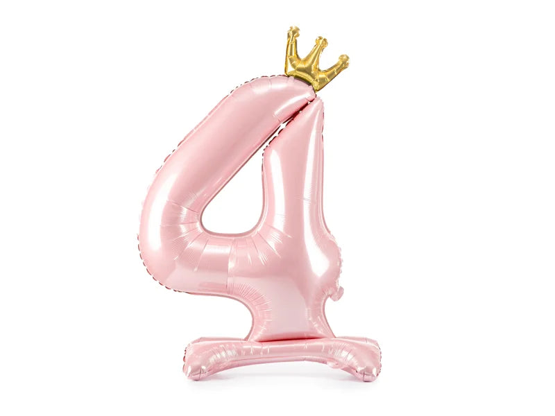Pink Standing Number Balloon 0-9