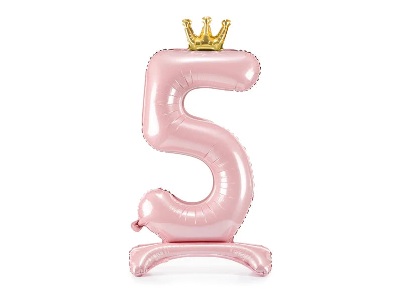Pink Standing Number Balloon 0-9