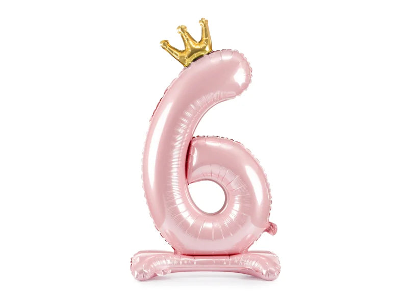 Pink Standing Number Balloon 0-9