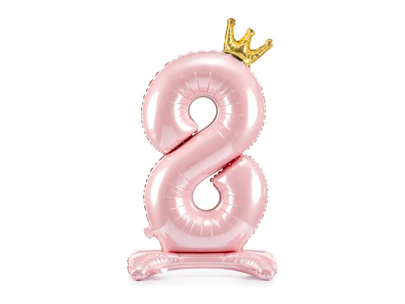 Pink Standing Number Balloon 0-9