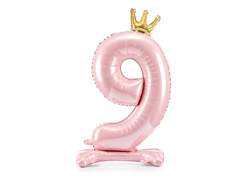 Pink Standing Number Balloon 0-9